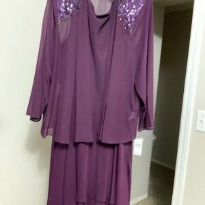 SLNY Mother of the Bride dress size 22W Deep Wine color